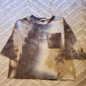 entro 3/4 Sleeve Tie Dye Top with‎ Pocket